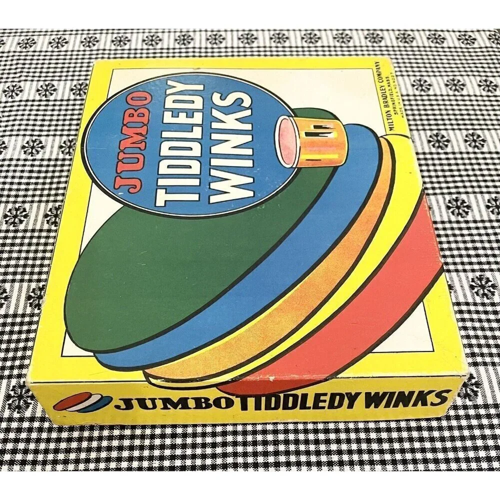 Vintage Jumbo Tiddledy Winks Game 1930s Milton Bradley Nostalgic Classic